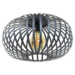 Plafondlampen-Urban Interiors Flow Plafondlamp – Zwart – Metaal - Ø40x23