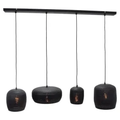 Hanglampen-Urban Interiors Hanglamp Fez - 4 lichts - L 120 cm - zwart