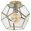 Plafondlampen-Urban Interiors plafondlamp Geo - 1 lichts - 20 x20 cm - messing