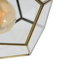 Plafondlampen-Urban Interiors plafondlamp Geo - 1 lichts - 20 x20 cm - messing