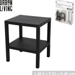 Wandrekken-Urban Living Opbergrek - zwart - kunststof - 39 x 33 x 45 cm