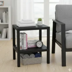 Wandrekken-Urban Living Opbergrek - zwart - kunststof - 39 x 33 x 45 cm
