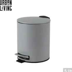 Prullenbakken-Urban Living Pedaalemmer Toulon - betongrijs - 5L - metaal