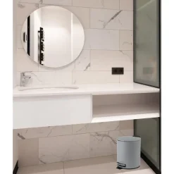 Prullenbakken-Urban Living Pedaalemmer Toulon - betongrijs - 5L - metaal