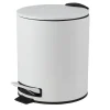 Prullenbakken-Urban Living Pedaalemmer Toulon - ivoor wit - 5L - metaal