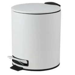 Prullenbakken-Urban Living Pedaalemmer Toulon - ivoor wit - 5L - metaal