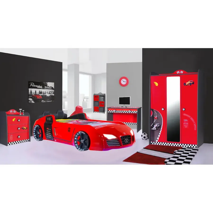 Leen Bakker V Power kledingkast auto Rood