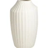 Leen Bakker Vaas Anna - off-white - polyresin - 38xØ22,5 cm