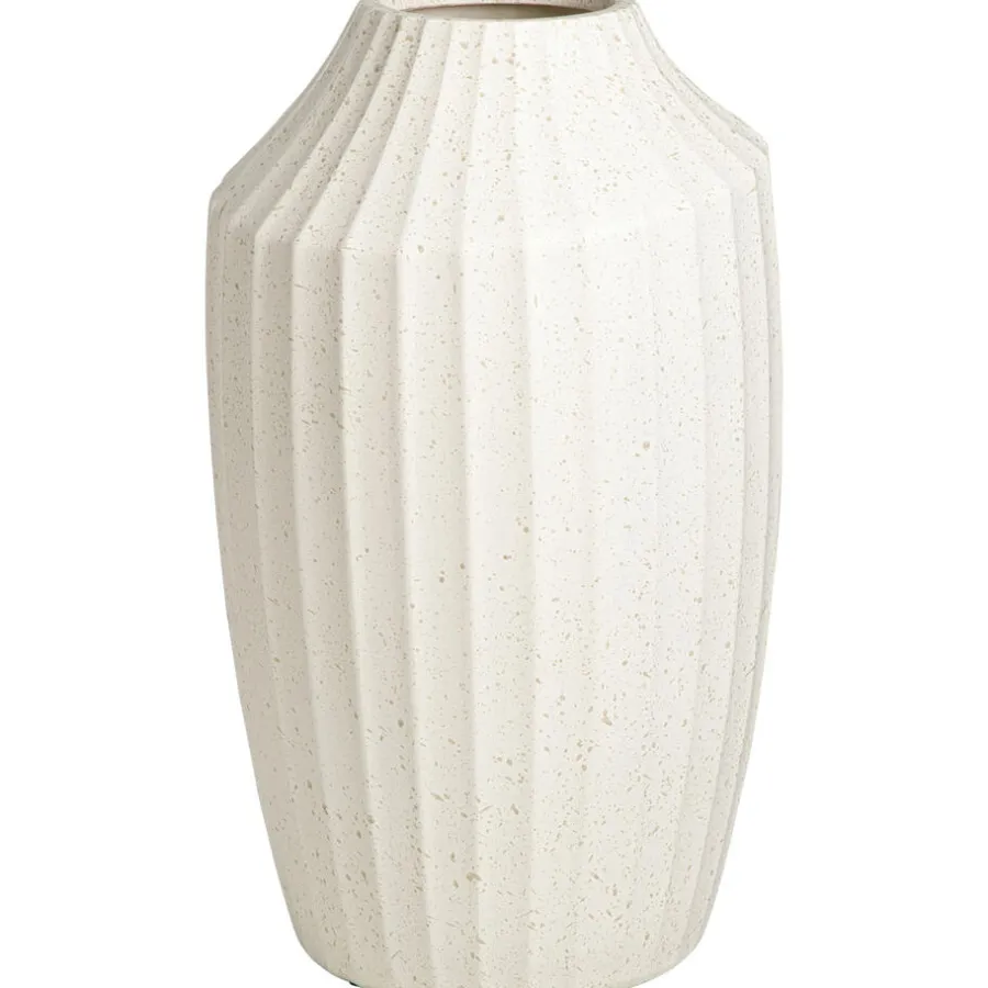 Leen Bakker Vaas Anna - off-white - polyresin - 38xØ22,5 cm