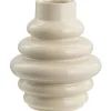 Leen Bakker Vaas Arnica - off-white - keramiek - 30xØ25 cm