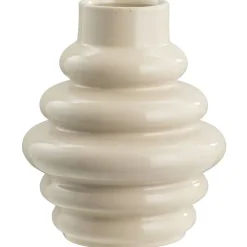 Leen Bakker Vaas Arnica - off-white - keramiek - 30xØ25 cm