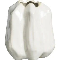Vazen-Leen Bakker Vaas Fleurie - off-white - stoneware - 16,5x14,5x16,2 cm