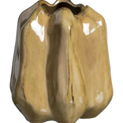 Vazen-Leen Bakker Vaas Fleurie - zand - stoneware - 16,5x14,5x16,2 cm