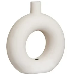 Leen Bakker Vaas Lotus - off-white - 33x30x10 cm