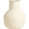 Leen Bakker Vaas Maan off-white metaal - 30,3x23x12,3 cm