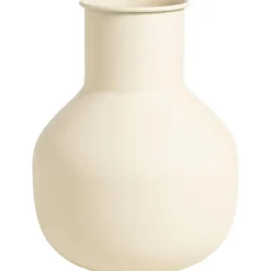 Leen Bakker Vaas Maan off-white metaal - 30,3x23x12,3 cm