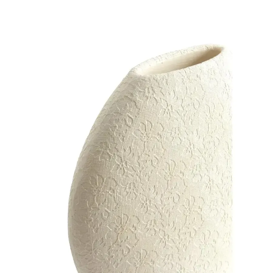Vazen-Light & Living Vaas Renda - Wit - 29.5x10x30cm