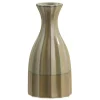 Leen Bakker Vaas Retro - groen - keramiek - 18,5xØ9 cm