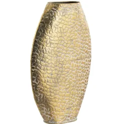Leen Bakker Vaas Riv - goudkleur - metaal - ovaal - 48,5x32x9,5 cm