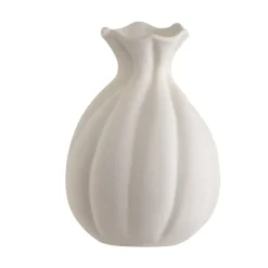Leen Bakker Vaas Sereen - off-white - keramiek - 25,2xØ18,2 cm