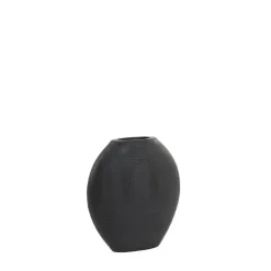 Vazen-Light & Living Vaas Skeld - Zwart - 29,5x8x31,5cm