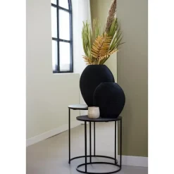Light & Living Vaas Skeld - Zwart - 39x11x40cm
