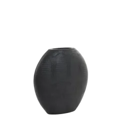Light & Living Vaas Skeld - Zwart - 39x11x40cm