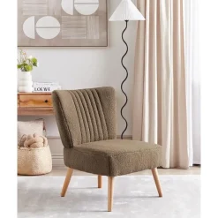 Beliani VAASA - Fauteuil - Bruin - Polyester