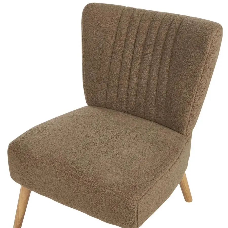 Beliani VAASA - Fauteuil - Bruin - Polyester