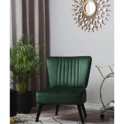 Fauteuils-Beliani VAASA - Fauteuil - Groen - Fluweel