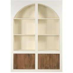 Wandkasten-Giga Meubel Vakkenkast Beige - 150x38x210cm - 8 Vakken - Miné