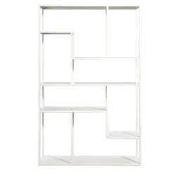 Leen Bakker Vakkenkast Stan - zand - metaal - 188x120x35 cm