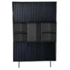 StarFurn Vakkenkast Zwart Hout - 135x45x200cm - Madison XL