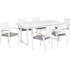 Tuinsets-Beliani VALCANETTO/TAVIANO - Tuinset voor 6 - Grijs - Aluminium