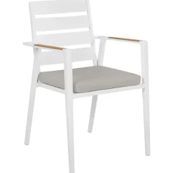 Tuinsets-Beliani VALCANETTO/TAVIANO - Tuinset voor 6 - Grijs - Aluminium