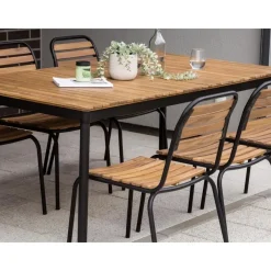 Beliani VALLESE - Tuintafel - Lichthout - 180 x 90 cm - Acaciahout