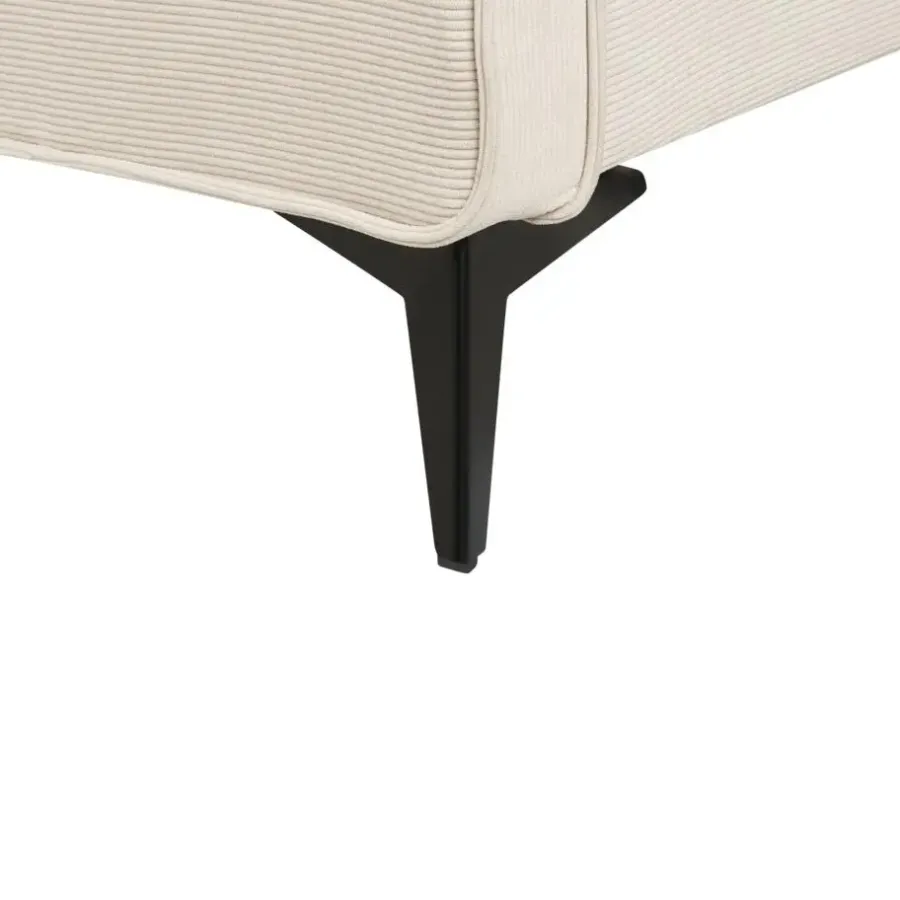 Beliani VALOGNES - Tweepersoonsbed - Beige - 160 x 200 cm - Corduroy