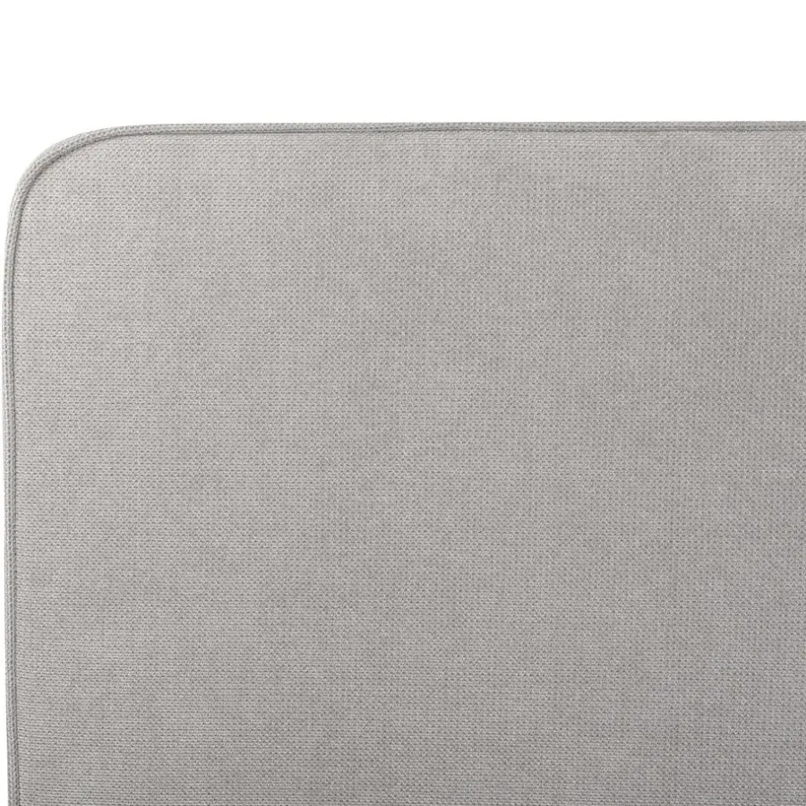 2-Persoons Bedden-Beliani VALOGNES - Tweepersoonsbed - Lichtgrijs - 180 x 200 cm - Corduroy