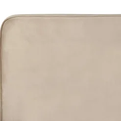 2-Persoons Bedden-Beliani VALOGNES - Tweepersoonsbed - Taupe - 160 x 200 cm - Fluweel