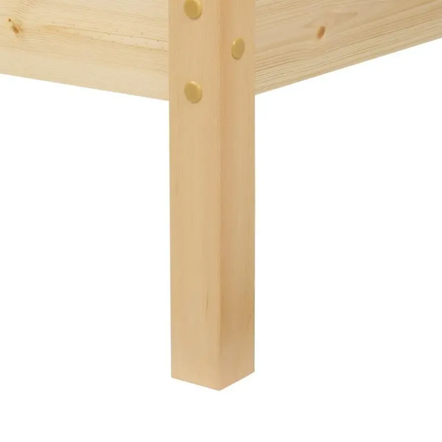 Beliani VANNES - Bed - Lichthout - 140 x 200 cm - Dennenhout