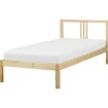 1-Persoons Bedden-Beliani VANNES - Bed - Lichthout - 90 x 200 cm - Dennenhout