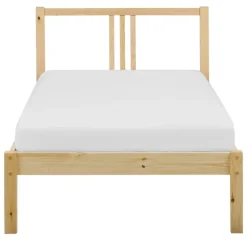 1-Persoons Bedden-Beliani VANNES - Bed - Lichthout - 90 x 200 cm - Dennenhout