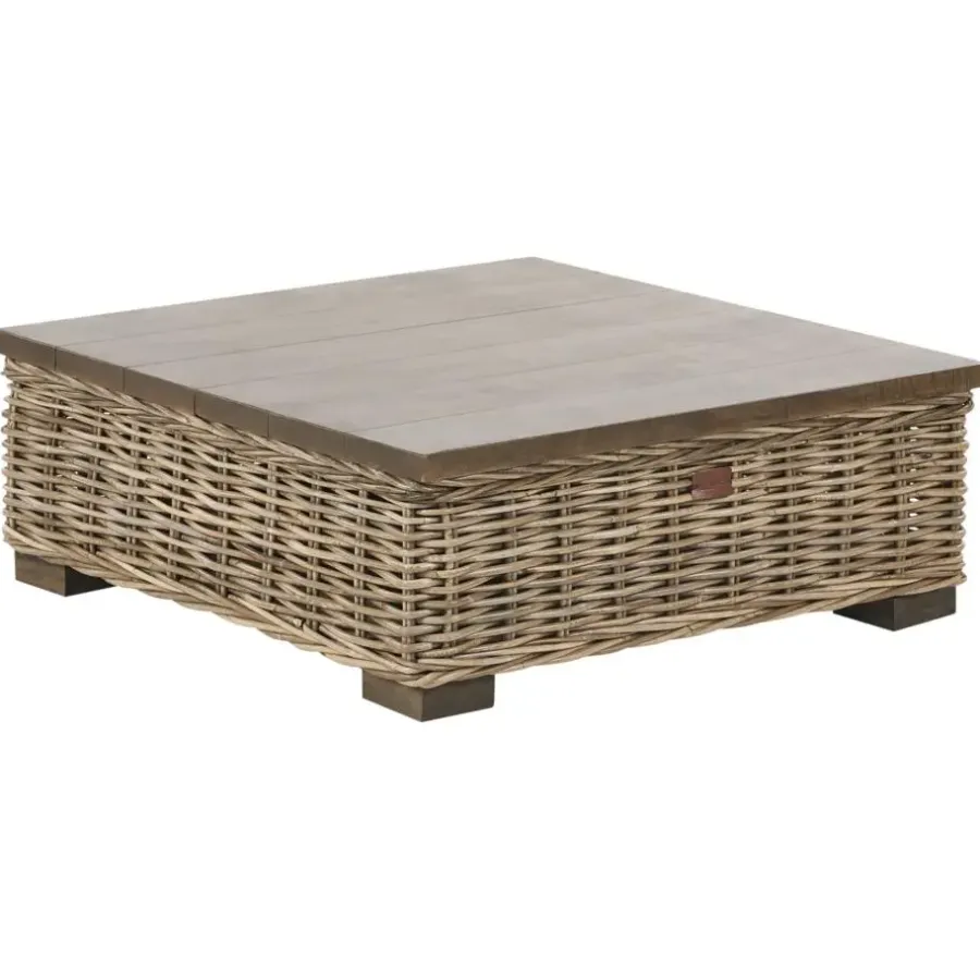 Leen Bakker VARALLO - Loungeset 4-zits - Gebroken wit - Linkszijdig - Rotan