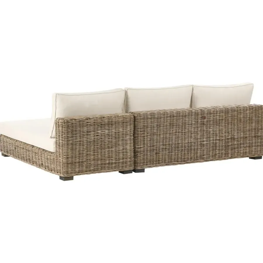 Leen Bakker VARALLO - Loungeset 4-zits - Gebroken wit - Linkszijdig - Rotan