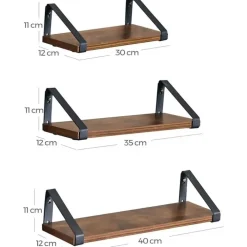 Wandplanken-Parya Vasagle - Wandplanken- Set van 3 - 44,2 x 15,6 x 8,2 cm