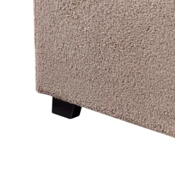 Beliani VAUCLUSE - Bed met opbergruimte - Taupe - 140 x 200 cm - Bouclé