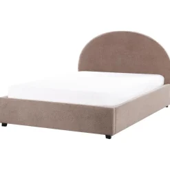 Beliani VAUCLUSE - Bed met opbergruimte - Taupe - 140 x 200 cm - Bouclé