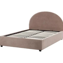 Beliani VAUCLUSE - Bed met opbergruimte - Taupe - 140 x 200 cm - Bouclé
