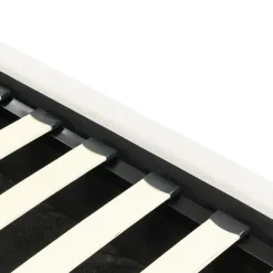 2-Persoons Bedden-Beliani VAUCLUSE - Bed met opbergruimte - Lichtbeige - 160x200 cm - Polyester