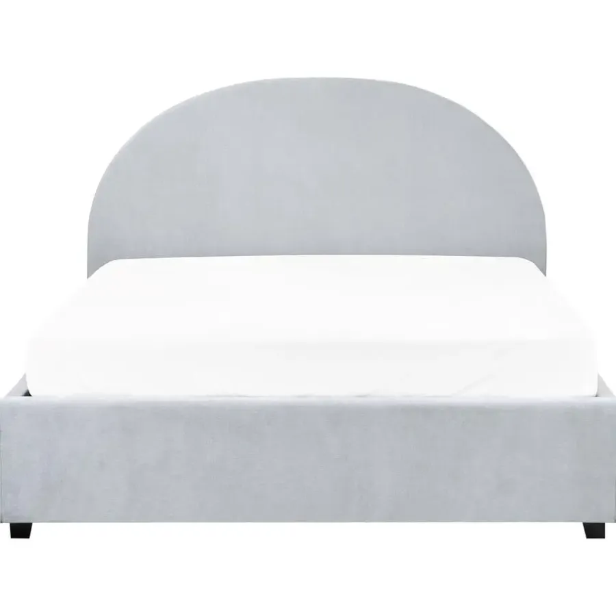 Beliani VAUCLUSE - Bed met opbergruimte - Lichtblauw - 140 x 200 cm - Stof